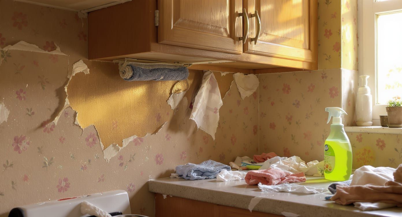 Wallpaper removal by Kingdom Painting Services — Canberra ACT kitchen